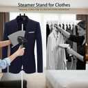 Garment Steamer Stand for Clothes, 32"-63" Inch Adjustable Portable Clothes Stand, Graduation Gown Display Stand, Steam Iron Stand, Including Ironing Gloves, Clothes Rac, Hair Remover