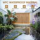 WPC Slat Wall Panels 16 Pack 48" x 6", Waterproof Fluted Wall Paneling, Accent 3D Wall Panel for Wall Decor, Bathroom, Bedroom, Office - Low Grille Elm (Cover Approx.32 sq.ft)