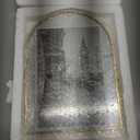 Gold 4x6" Double Floating Frame for picture 2x3'', 3x5'', Classy Metal rounded Edge Frame Adjustable Tabletop/Shelf Photo Frame, Elegant Gift Choice for Wedding, Thanksgiving, Christmas,Birthady, Home or Office Decor.