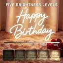 Happy Birthday Neon Sign for Backdrop, LED Dimmable Happy Birthday Light Up Sign, Happy Birthday Sign for All Ages Birthday Party Decorations, Wall Decor Gifts, Warm White