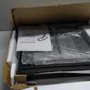 PRAISUN 66" L Shaped Gaming Desk with LED Lights & Power Outlets, Computer Desk with Fabric Drawers and Print Stand, Corner Office Desk, Monitor Stand, Mesh CPU Stand, Black