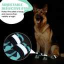 2 Pack Dog Shoes Waterproof, Non-Slip Dog Boots & paw ProtectorsDog Boot for hot Pavement,Winter Snow, Soft Comfortable SafeEasy to Wear, Dog Boots for Medium Large DogsGreen 5#