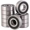 XiKe 10 Pcs 6203-5/8-2RS Double Rubber Seal Bearings 5/8" x40x12mm, Pre-Lubricated and Stable Performance and Cost Effective, Deep Groove Ball Bearings.