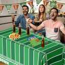 Football Theme Party Decorations, Football Party Supplies Kit Includes 54" X 108" Thick Football Tablecloth Party Banner Dice & Football Dice Game Manual Card for Birthday Gameday Decorations