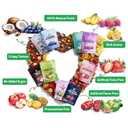 SUNGIVEN Mixed Freeze-Dried Fruit, Variety Pack of 12 Bag, Health Snack, Freeze Dried Apple Banana Strawberry Blueberry Raspberry Coconut Mango Pineapple, No Sugar Added, 10.2 oz