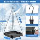4 Pack Heated Bird Bath for Winter Outdoors, 75w Hanging Birdbath with Birdbath Copper Disk Pipe Insulation Tape Extension Cord Cover, Bird Feeder for Winter Outdoor Garden Yard Patio Lawn(Classic)