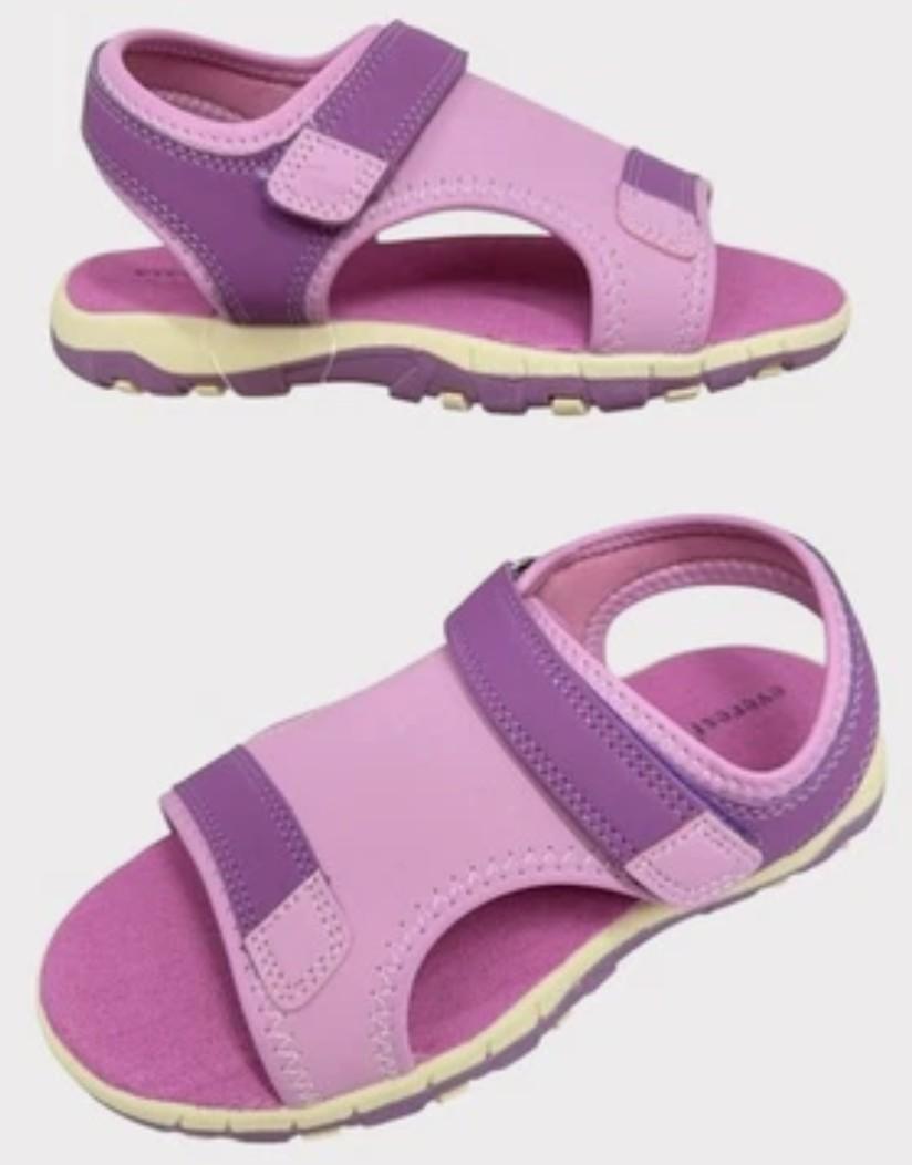 Everest Girls US-3, Purple Adjustable Strap Sandals Comfort Summer Shoes