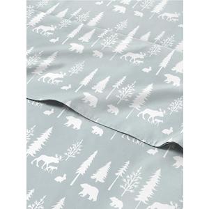 King Christmas Woodlands Sheet Set - Holiday Xmas Pattern Bedding Set - Deep Pockets - Snug Fit - 4 Piece - Wrinkle Free & Easy Care - Cozy Festive Winter - Holiday Sheets for Women, Men, Kids & Teens