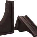 Pemberly Row Traditional Plastic Decorative Brackets in Espresso (Set of 2)