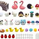Fairy Garden Accessories, Animals, Miniature Figurines, Micro Landscape Ornaments Kit, DIY, Environmental Resin