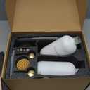 [Luxury] Kitchen Soap Dispenser Set - 16OZ White Glass Bottle, Stainless Steel Pump, Instant Dry Tray, Waterproof Labels, Non-Slip Silicone Pad, and Dish Brush | Upgrade for Your Kitchen and Bathroom