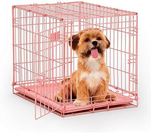 Midwest Color iCrate Folding Dog Crate Pink, 1"L x 1"W x 1"H