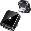 Jemluse Wireless CarPlay Adapter for Apple - Mini Size, Fast Stable Connection Convert Wired to Wireless Car Play Dongle for iPhone iOS 10+, Plug & Play for Cars from 2016+ w/USB-C (Black)
