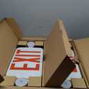 Sunco 12 Pack LED Exit Sign With Emergency Lights, Red, Two Mini Adjustable Lights, 94V-0 Fire Resistant, Backup Battery, 2.3W 6000K Daylight Deluxe, 200 Lumens 120-277V, Wall Or Ceiling Mount UL