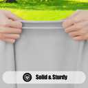 Smiry 2 Pack Rectangle Picnic Table Cloth, Waterproof Elastic Fitted Tablecloths, Washable Polyester Rectangular Patio Table Cover for Camping, Indoor and Outdoor (Light Grey, 30"x72")