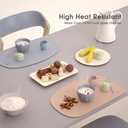 Cuddle Campus Silicone Placemat with Raised Edges for Kids,Toddlers,Babies, Non-Slip Table Setting Placemat for Dining,Come with String for Storage