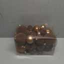 36PCS Velvet Christmas Ornaments Set Mixed Flocked Balls Ornaments Shatterproof Christmas Tree Decorations for Holiday, Party, Home(Brown)