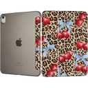 Uppuppy for iPad 10th Generation Case 10.9 Inch, for iPad 11th(A16) 2025 Girls Cute Women Folio Cover with Pencil Holder Leopard Print Cheetah Design Funny Teens Unique Tablet Cases for Apple 10/11