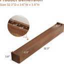 CycleCrew Solid Wood Wall Mounted Coat Rack with Shelf Hooks - Modern Floating Shelves with 8 Hidden Hooks, Heavy Duty Entryway Coat Key Holder Hanger for Hallway Bathroom Bedroom Home Decor