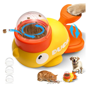 Interactive Dog Toys Food Puzzle Slow Feeder, Cat Treat Dispenser Toy Duck-Shaped Enrichment Toy for Small Medium Dogs and Cats, IQ Training and Exercise Small Animal Bowls