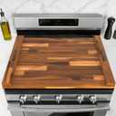 DUMOS Noodle Board Stove Cover with Handles, Wooden Stove Top Cover for Gas Electric Glass Stove, 22 x 29.5 inch(Brown)