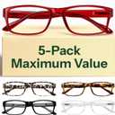 Gaoye 1.0 Professional Reading Glasses for All Day - Computer Readers with Blue Light Protection - Value Pack (Bold Fusion), 2.5