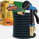Expandable Garden Hose with 8 Function Nozzle, 50FT - Lightweight Retractable Ga