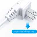 Linkidea Electric Toothbrush Replacement Charger with Right Angle Flat Plug, Space Saving 90 Degree Cord Inductive Charging Base, Compatible with Philips Sonicare 4100/5100/5300/6100/7500