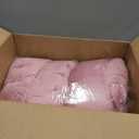 6 Pack Square Seat Cushion Chair Pads for Kitchen Dining Chairs, Soft Comfort Velvet Chair Mat Pillow Cushions with Ties for Office Desk Living Room Tatami 15.5", Pink