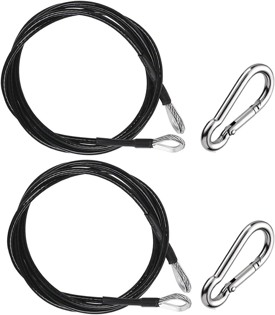 2 Pack 39 Inch Fitness Extension Cable,Fitness Extension Rope Attachments Home Gym Cable Pulley System Fitness Cable for Tricep Pull Down and Leg Exercise Home Gym Machine Accessories