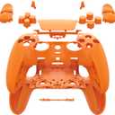 eXtremeRate Full Set Shell with Buttons Touchpad Cover Compatible with ps5 Edge Controller, Royal Orange Custom Replacement Decorative Trim Shell Front Back Plates Compatible with ps5 Edge Controller