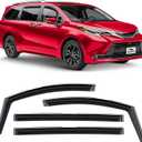 Voron Glass in-Channel Extra Durable Rain Guards for Toyota Sienna 2021-2026, Window Deflectors, Vent Window Visors, 4 Pieces - 200422
