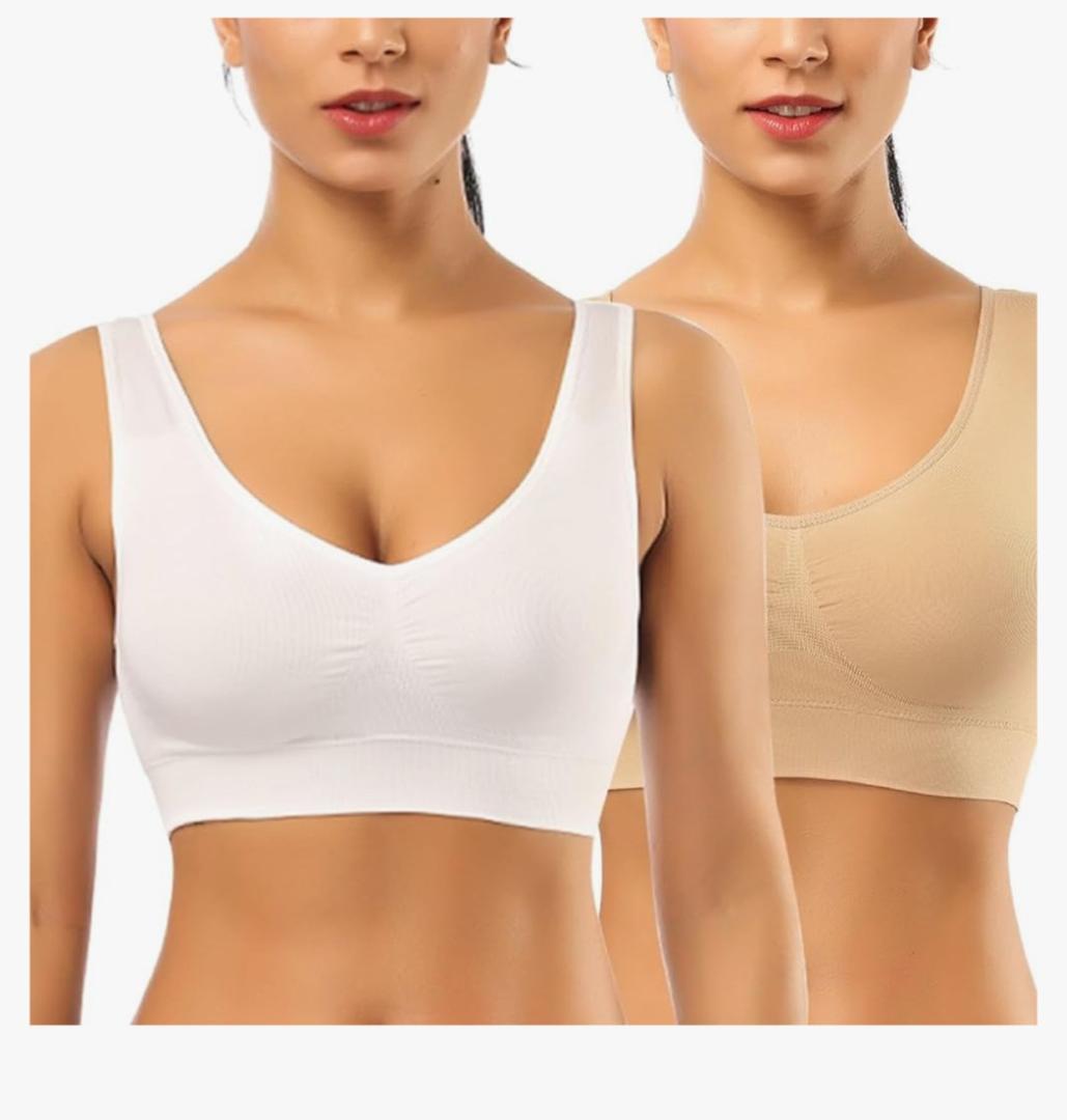 BESTENA Comfort Bra, Seamless Removable Pads Sleep Bras, Yoga Bra, Sports Bras for Women 3XL