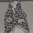 Dog Leopard Hooded Sweatshirt with Hat, Dogs Clothes Lightweight Puppy Hoodie for Small Dog Cat, Doggy Hoody Outfits Cat Apparel (Large)