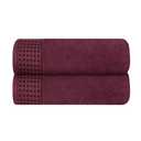 GLAMBURG 100% Cotton 2 Pack Oversized Bath Towel Set 28x55 Inches, Ultra Soft Highly Absorbant Compact Quickdry & Lightweight Large Bath Towels, Ideal for Gym Travel Camp Pool - Burgundy