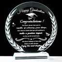 Qianwei Graduation Gifts for Him Her Crystal Graduate Plaque Decor Best Class of 2026 High School College Masters Degree Phd Nurse Graduation Gift Ideas for Women Men