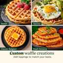 Cuisinart Belgian Waffle Maker, Round Waffle Iron, 6 Setting Adjustable Browning, Audible Alert, Nonstick Plates, WAF-200NAS