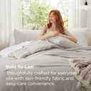 Bedsure Oversized Queen Comforter Set, Prewashed Bedding Beige