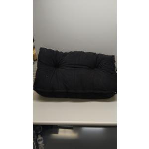 Large Triangular Headboard Wedge Bed Rest Reading Pillow Backrest Positioning Support Bolster Cushion with Removable Cover (Black, Twin: 36x8x20 Inches