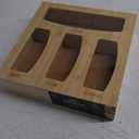 Food Bag Storage Organizer For Kitchen Drawer, Bamboo Baggie Holder,Solimo,Glad,Hefty For Gallon, Quart, Sandwich And Snack Variety Size Bags(1 Box 4 Slots) (1)