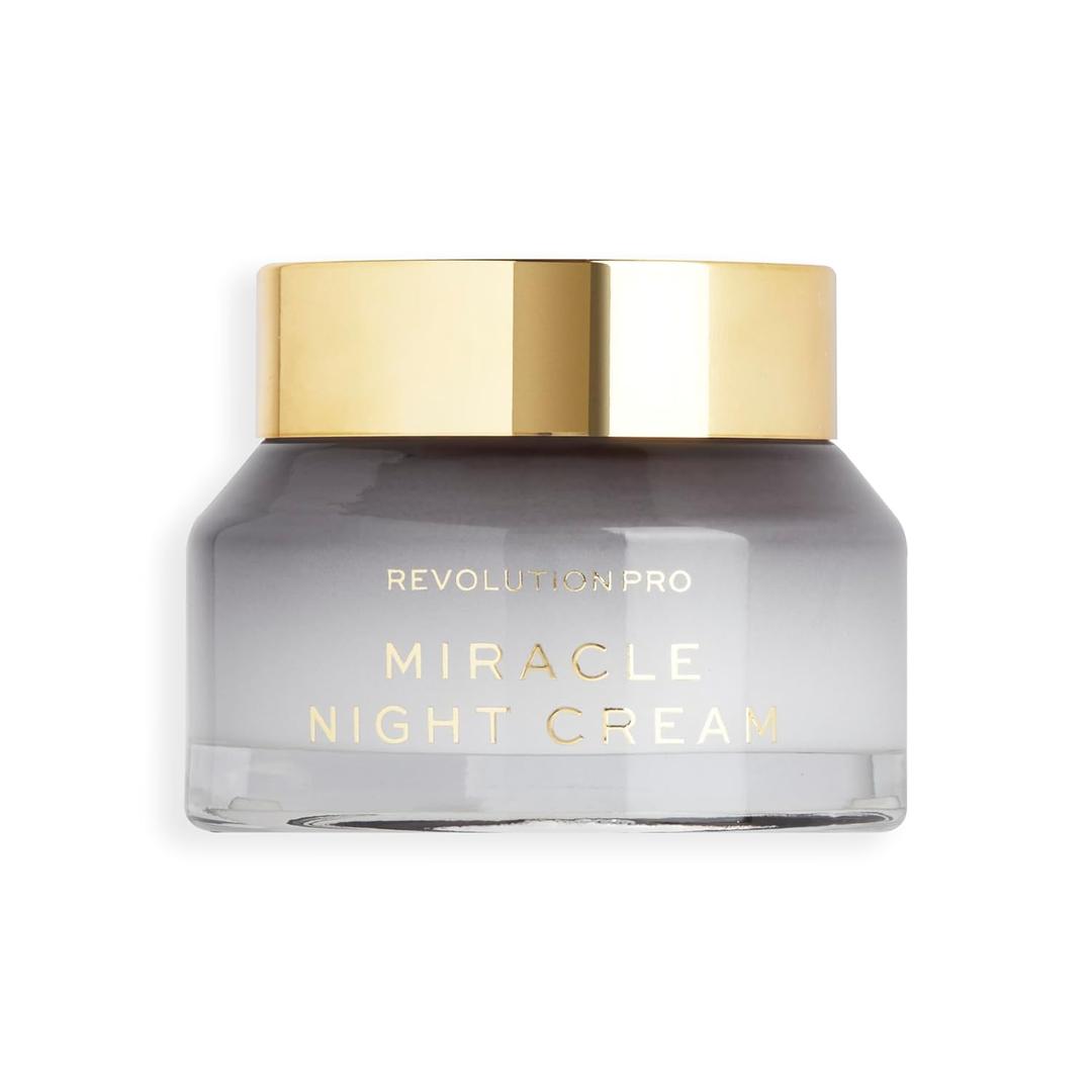 Revolution Beauty London Pro Miracle Night Cream, Overnight Face Cream, Helps to Smooth & Plump Skin with Retinol & Vitamin E, 1.69 oz