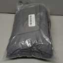 LUSHVIDA 2 Packs Vinyl Card Tablecloth with Flannel Backing 34x34 inch - Waterproof Plastic Picnic Table Cover for Square Folding Table Cloth with Elastic Corners, Light Gray