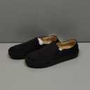 Amazon Essentials Women's Comfortable Slip-on Sneakers (12, Black)