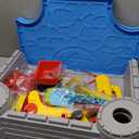 Excavator Sandbox with Lid, 2 Diggers, Dump Truck & Sand Toys, Sandbox without Umbrella