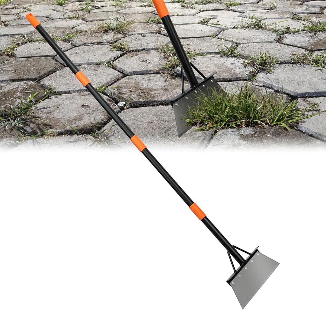 Garden Flat Shovel,Heavy Duty Weeding Tools Gardening,60" Long Handle Metal Floor Scraper,Multifunctional Cleaning Shovel for Lawn Edging, Scraping, Weed and Ice Removal
