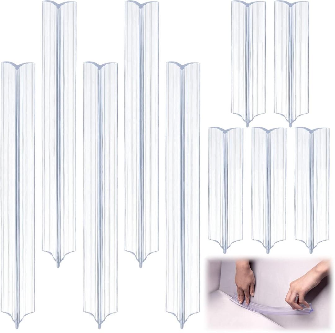 Alphatool 10Pcs Sofa Slipcovers Tuck Grips - 2 Sizes Clear Silicone Anti-Slip Grips Keeping Armchair Couch Covers in Place (Included 5Pcs 15.7" & 5Pcs 7.9")