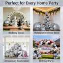 3PCS Silver Inflatable Mirror Ball Set with AC110‑120V Pump - Big Shinny Mirror Balls Reusable PVC for Home Party, Wedding, Birthday, Stage, Mall & Large Event (3-Pack with Pump)