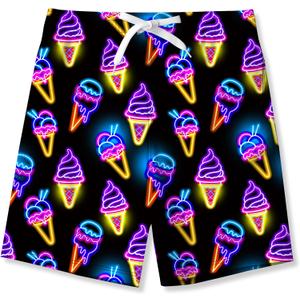 Idgreatim Boys Swim Trunks Quick Dry Shorts with Mesh Liner Size 6-14