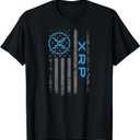 XRP Crypto Merchandise Flag T-Shirt (Small, Black)
