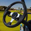Universal Golf Cart Steering Wheel For Club Car,EZGO,Yamaha,Star Car and Other Brands Golf Carts and Boats as well.Adapter Sold Seperately. (Steering Wheel - ClassicBlack)